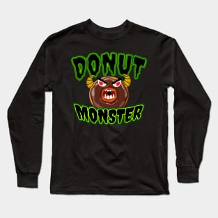 Donut Monster Halloween Shirt Long Sleeve T-Shirt